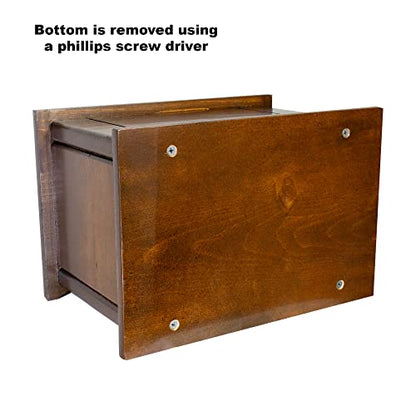 Truck Funeral Cremation Urn, Trucker's Wooden Urn with Custom Personalization