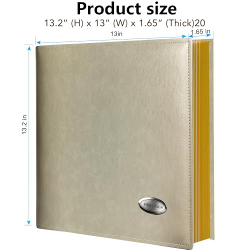 Zoview Self-Adhesive Photo Album, Dust-free, glue free and waterproof Scrapbook Album, Family album, Leather Cover, Hand Made DIY Albums Holds 3x5, 4x6, 5x7, 6x8,8x10 photos (Oatmeal, Large) - color: Oatmeal, size: Large