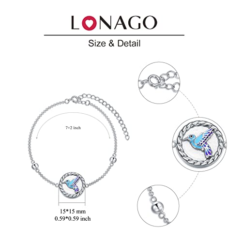 Butterfly/Sunflower/Red Cardinal/Hummingbird Cremation Jewelry 925 Sterling Silver Urn Bracelet Ashes Keepsake Hair Memorial Always in My Heart Locket for Women Mom - style: Hummingbird