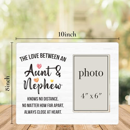 Aunt Picture Frame, Auntie Gift Ideas, Nephew Gifts from Auntie, The Love Between Aunt & Nephew Photo Frame for 4 x 6 Inch Photo - color: Aunt
