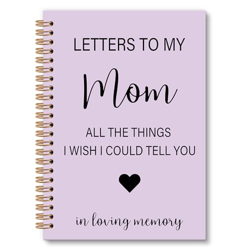 Memorial Gifts for Loss of Mom Grief Notebook Journal, Letters to My Mom in Heaven Journal, Sympathy Notebooks Gifts for Loss of Mom Women, In Loving Memory Sympathy Gifts, 6x8.2（Purple） - color: mom letters