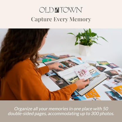 Old Town 2-Pack Bonded Leather Photo Albums, Photo Album 5x7 & 4x6 Slots, Navy - color: Navy