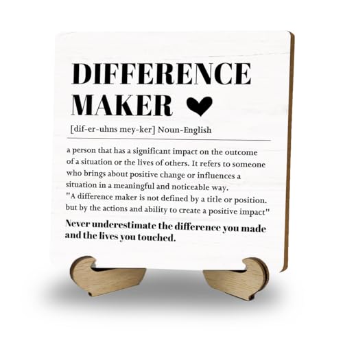 Difference Maker Gifts, Difference Maker Definition Sign, 5x5 Inch - color: Difference Maker