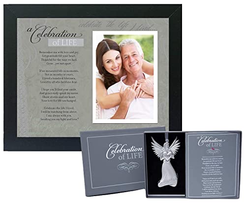 Celebration of Life Sympathy Gift Set- Memorial Picture Frame & Ornament with Celebration of Life Sentiment
