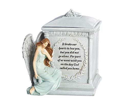 Roman 8.27" God Called You Home Memorial Keepsake Box, Angel Figurine Remembrance Box with Inspirational Verse, Sympathy Gift & Bereavement Decor