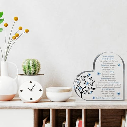 Condolence Gifts, Sympathy Gifts, Remembrance Gift, Memorial Heart Shaped Acrylic Decor Sign, Grieving Gift with Sympathy, Memorial Bereavement Sympathy Gifts for Loss of Loved One - style: 012