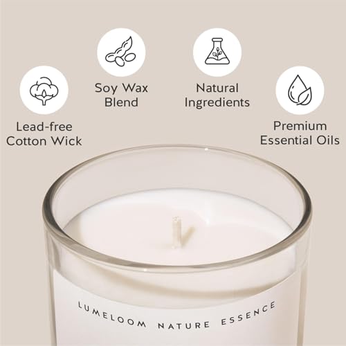 LUMELOOM Sympathy Gift for Loss of Loved One, 14.5oz 3-Wick Lavender Candle | Memorial Gifts, Miscarriage Gifts for Mothers, Bereavement Condolence Grief Presents for Women, No Words Just Hugs Candle