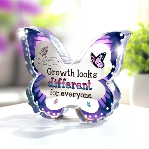 Inspirational Gifts for Women Friends, Motivational Office Desk Gifts for Coworker Employee College Students Christmas, Administrative Professional Day Gifts, Encouragement Decorative Signs Plaques - style: Growth
