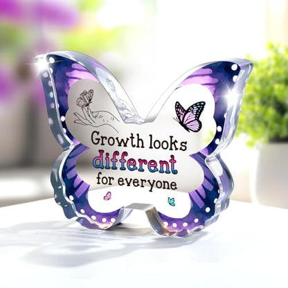 Inspirational Gifts for Women Friends, Motivational Office Desk Gifts for Coworker Employee College Students Christmas, Administrative Professional Day Gifts, Encouragement Decorative Signs Plaques - style: Growth