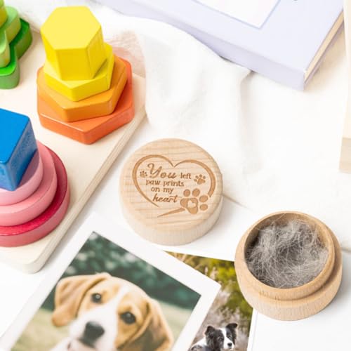Pet Memorial Gifts for Dogs Cats, Dog Memorial Gifts for Loss of Dog | Wooden Pet Urns for Pet Fur Ashes, Personalized Pet Memorial Keepsake Box