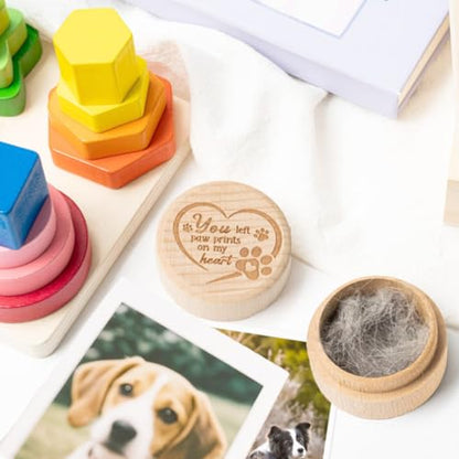 Pet Memorial Gifts for Dogs Cats, Dog Memorial Gifts for Loss of Dog | Wooden Pet Urns for Pet Fur Ashes, Personalized Pet Memorial Keepsake Box