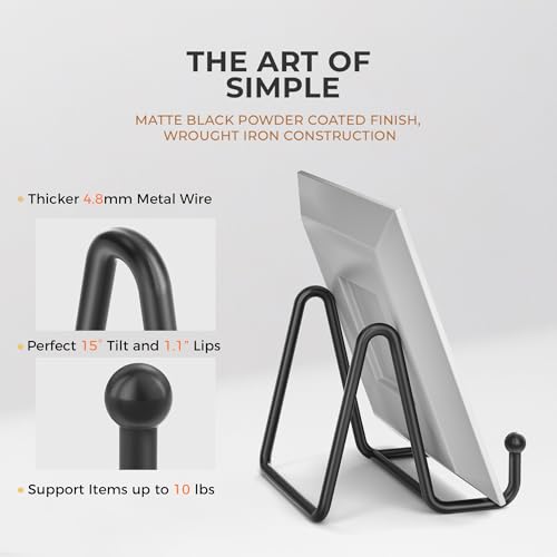 TR-LIFE 3 Pack 3 Inch Plate Stands for Display - Small Easel Holder Stand for Picture, Decorative Plate, Platter, Book, Photo - size: 3 Inch