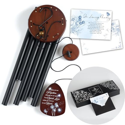 Memorial Wind Chimes for Loss of Loved One, Windchimes in Memory of a Loved One, Sympathy Gift Baskets, Bereavement Condolence Gifts, Memorial Gifts for Loss of Mom, 32" Sympathy Dandelion, Black - size: 32" Dandelions
