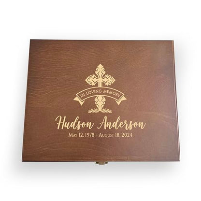 Personalised In Memory Loss Box, Loss Memory Box, Remembrance Keepsake Gifts, Engraved Wood Box, Special Memories Keepsake Gift - style: Loving Storage Box Design - 3