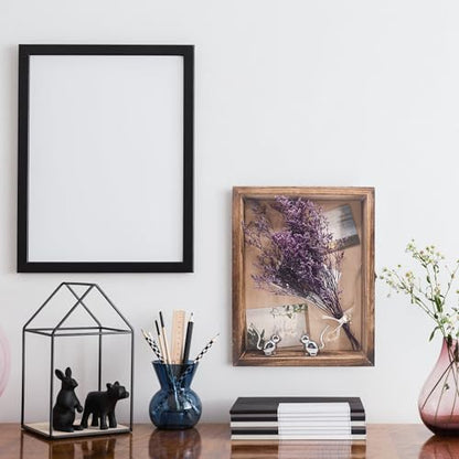 Shadow Box Frame 11x14, Wood Display Boxes with Linen Back - color: Wood, size: 11*14