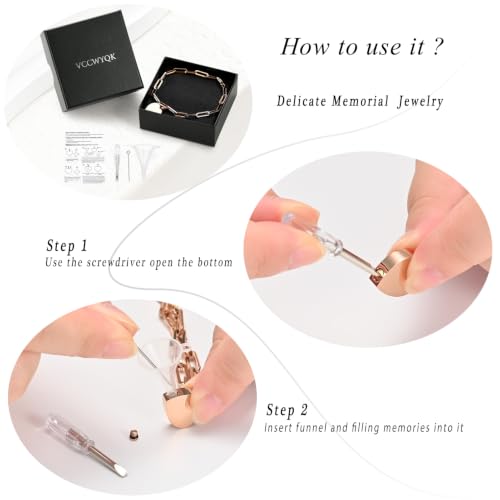 Heart Urn Bracelet for Ashes for Women Men Cremation Jewelry - color: Side perforation-Rose