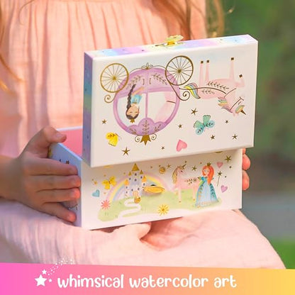 Giggle & Honey® Musical Princess Jewelry Box for Girls | Music Boxes for Little Girls, Toddler Jewelry Box for 4 Year Old Kids, Toys for Toddlers, Birthday Gifts for Kids 5-9 Years - style: Perfect Princess