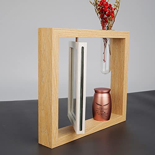 Twotigers Small Metal Rose Gold Keepsake Urns for Human Ashes, with Frame - color: Rose Gold