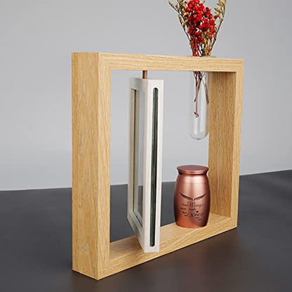 Twotigers Small Metal Rose Gold Keepsake Urns for Human Ashes, with Frame - color: Rose Gold