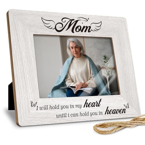 Memorial For Loss Of Mother Picture Frame, Bereavement Gifts For Mom, Sympathy Funeral Condolence Gifts For Loss Of Mother In Law, Memory Mom Picture Frame Fits 4x6”