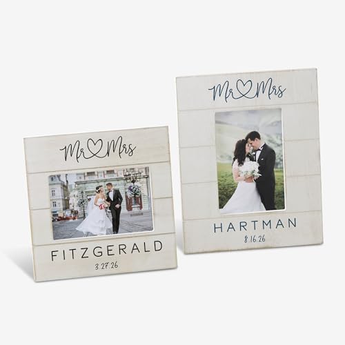 Personalization Universe Infinite Love 4x6 Vertical Shiplap Wedding Picture Frame - size: 4" x 6" Vertical
