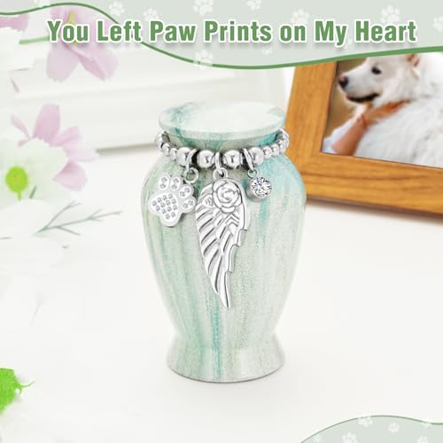 abooxiu Small Urn for Dog Cat Pet Ashes 2.85 Inch Mini Urns for Ashes Cremation Keepsake Urns Aluminum Memorial Pet Urn for Dogs Memorial Gifts for Loss of Dog Pets
