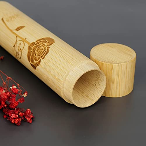 4 Pack Small Biodegradable Bamboo Scattering Tubes Urn for Human Ash - color: Flowers, size: Small (Set of 4)