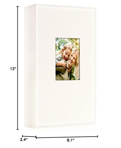 Ywlake Photo Album 4x6 300 Pockets, Leather Photo Albums Holds 300 Horizontal Only Pictures Beige - color: Beige, size: 300 Pockets