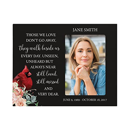 LifeSong Milestones Personalized Wooden Memorial 8x0.25x10 Picture Frame Lost Loved One holds 4x6 Photo Those We Love Funeral Bereavement Gift Home Decor Table Wall Display Everyday (Black) - color: Black - Those We Love