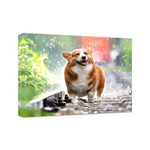 Personalized Photo to Canvas Print - Canvas Prints With Your Photos on Custom Wall Art for Bedroom, Living Room, Wedding Baby Pet Family Picture Framed Wall Art (8" W x 6" H) - size: 6"L x 8"W