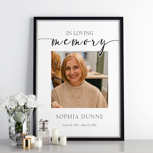 Personalized Dad Memorial Gift Photo Frame Plaque Sign, In Loving Memory Of Gift, 5x7 Or 8x10 11x14 inch Picture Canvas, Custom Remembrance Gift Keepsake - color: Design 4