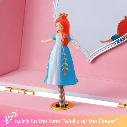 Giggle & Honey® Musical Princess Jewelry Box for Girls | Music Boxes for Little Girls, Toddler Jewelry Box for 4 Year Old Kids, Toys for Toddlers, Birthday Gifts for Kids 5-9 Years - style: Perfect Princess