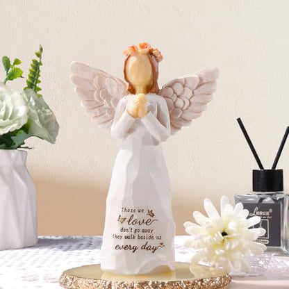 Sympathy Gifts for Loss of Loved One, Loss of Father Mother Sympathy Gift | 5.12" Resin Angel Figurine - Sympathy Gift, Memorial Gifts for Loss of Mom Dad Sister Grandma Grandpa, Bereavement Gifts - color: Sympathy-figurine