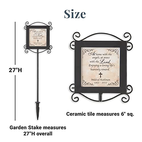 Let's Make Memories Personalized Garden Remembrance Stake - Sympathy - in Memoriam - color: At Home With the Angels