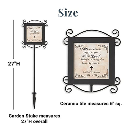 Let's Make Memories Personalized Garden Remembrance Stake - Sympathy - in Memoriam - color: At Home With the Angels