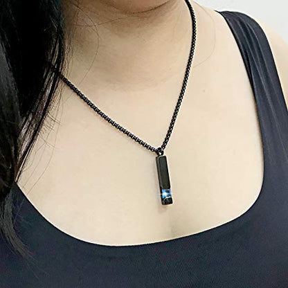 YOUFENG Urn Necklaces for Ashes Birthstone Cube Urns for Human Ashes Memorial Cremation Urn Locket Keepsake Ashes Jewelry - style: May