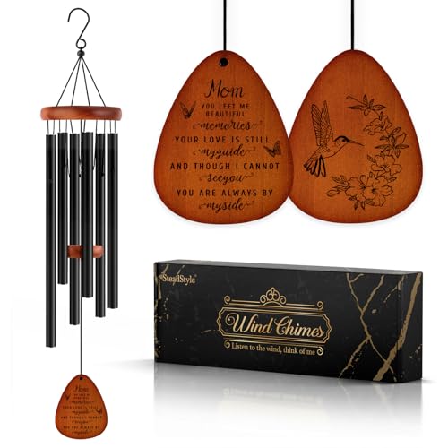 Memorial Gifts for Loss of Mom, Memorial Wind Chimes | In Memory of Loved Mom, Bereavement Gifts, Sympathy Gift for Loss of Mom, Home Decor Outdoor Garden Patio - size: Mom