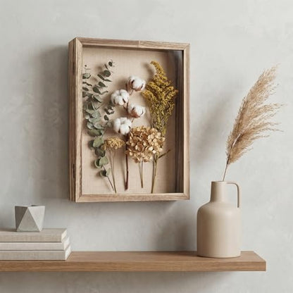 11×14 Shadow Box Frame, Linen Back, Glass Door, Hinge Display Case - color: Carbonized, size: 11×14