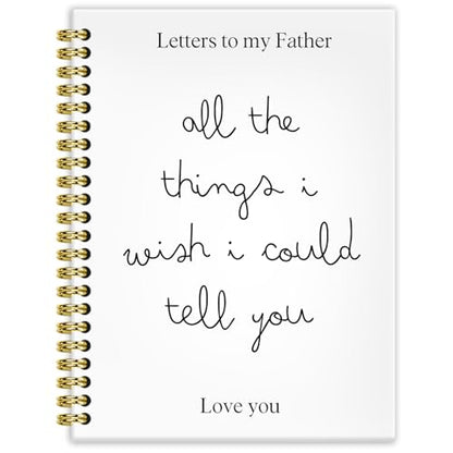 BRRNYOI Memorial Gifts for Loss of Father Grief Journal 5.5x8.3, Letters to My Father in Heaven Journal, Remembrance Sympathy Bereavement Gifts for Loss of Father, In Loving Memory Hardcover Spiral Notebook