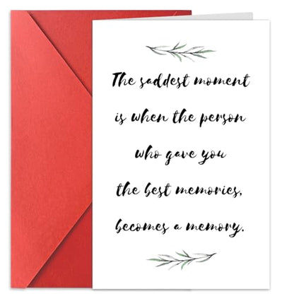Sympathy Greeting Card with Envelopes To Express Your Condolences Grief for Loss of Mother, Pet, Father, Thinking Of You Card - color: HK038