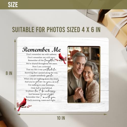 Cardinal Memorial Gifts Picture Frame for Loss of Loved one, Remember Me Sympathy Gifts Picture Frame, I Nver Left You - color: As