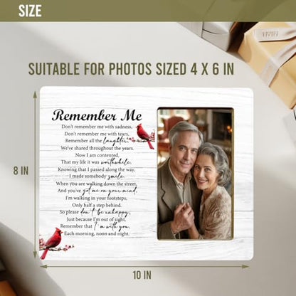 Cardinal Memorial Gifts Picture Frame for Loss of Loved one, Remember Me Sympathy Gifts Picture Frame, I Nver Left You - color: As