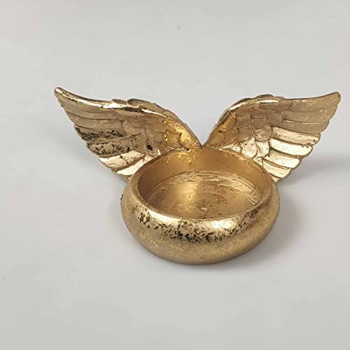 Angel Wings Tealight Candle Holder, 2 Pack Prayer Candle Holder for Christening Favor, Baptism Favor, Communion, Religious Favor Votive Holder Memorial Gifts