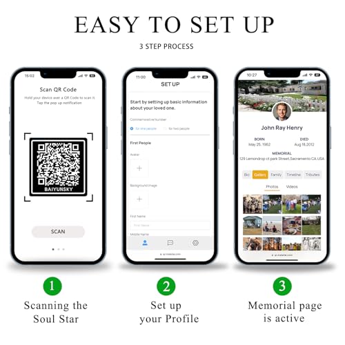 Grave Medallion and Memorial Webpage , QR Memorial Plaques for Outdoors,Headstone Grave Marker ,Sympathy Gifts for Loss of Loved One, Collecting Memories, Photos, and Messages from Family/Friends