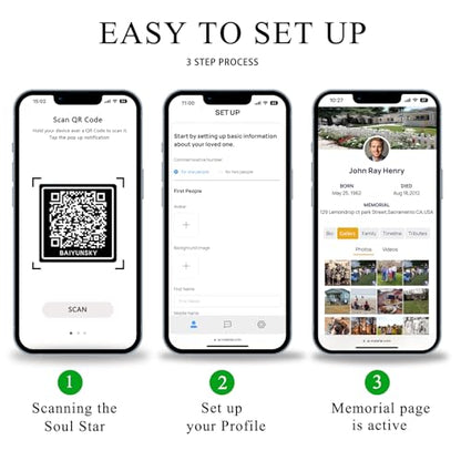 Grave Medallion and Memorial Webpage , QR Memorial Plaques for Outdoors,Headstone Grave Marker ,Sympathy Gifts for Loss of Loved One, Collecting Memories, Photos, and Messages from Family/Friends