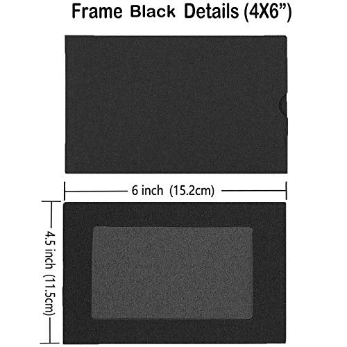 Perfect 4U 40PACK Paper Photo Frames Black Paper Photo Flim DIY Wall Picture Hanging Frame Album+Rope+Clips Set DIY Wall Décor 10x15 cm, Great for Family and Friends on Their Birthdays