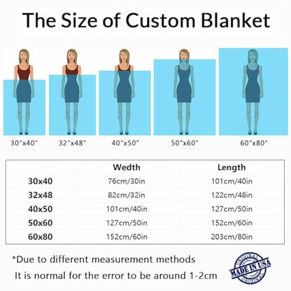 D-Story Personalized Blanket with Photos Custom Blanket for Adults Kids Birthday Xmas for Dad Mom Son Daughter Family Picture Throw Blanket in - color: Sister Photo