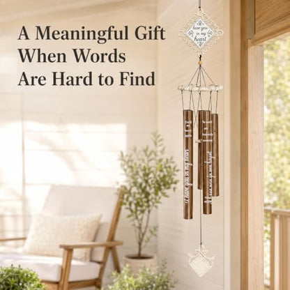Memorial Wind Chime for Loss of Loved One, Sympathy Bereavement Gift, 43” | Loss of Loved One, Sympathy Gift for Loss of Mom Dad Husband Wife Pet, Engraved Bereavement, Outdoor Garden Porch