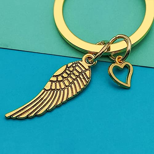 Dabihu Sympathy Gift Memorial Gifts Keychain In Memory of Husband/Wife Jewelry for Loss Loved One Remembrance Keepsake Family Grief Keyring, gold