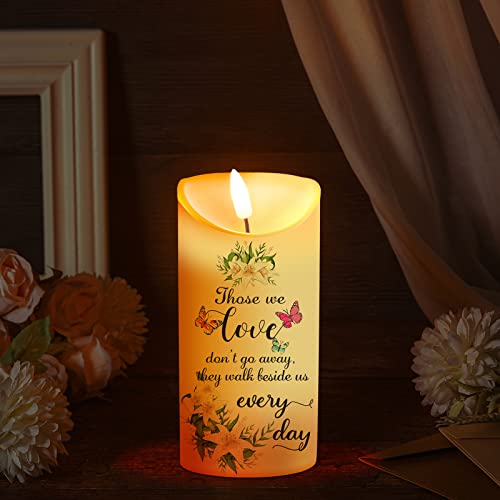 Gerrii Flameless Cardinal Memorial Sympathy Candle LED Battery,Elegant Style - style: Elegant Style
